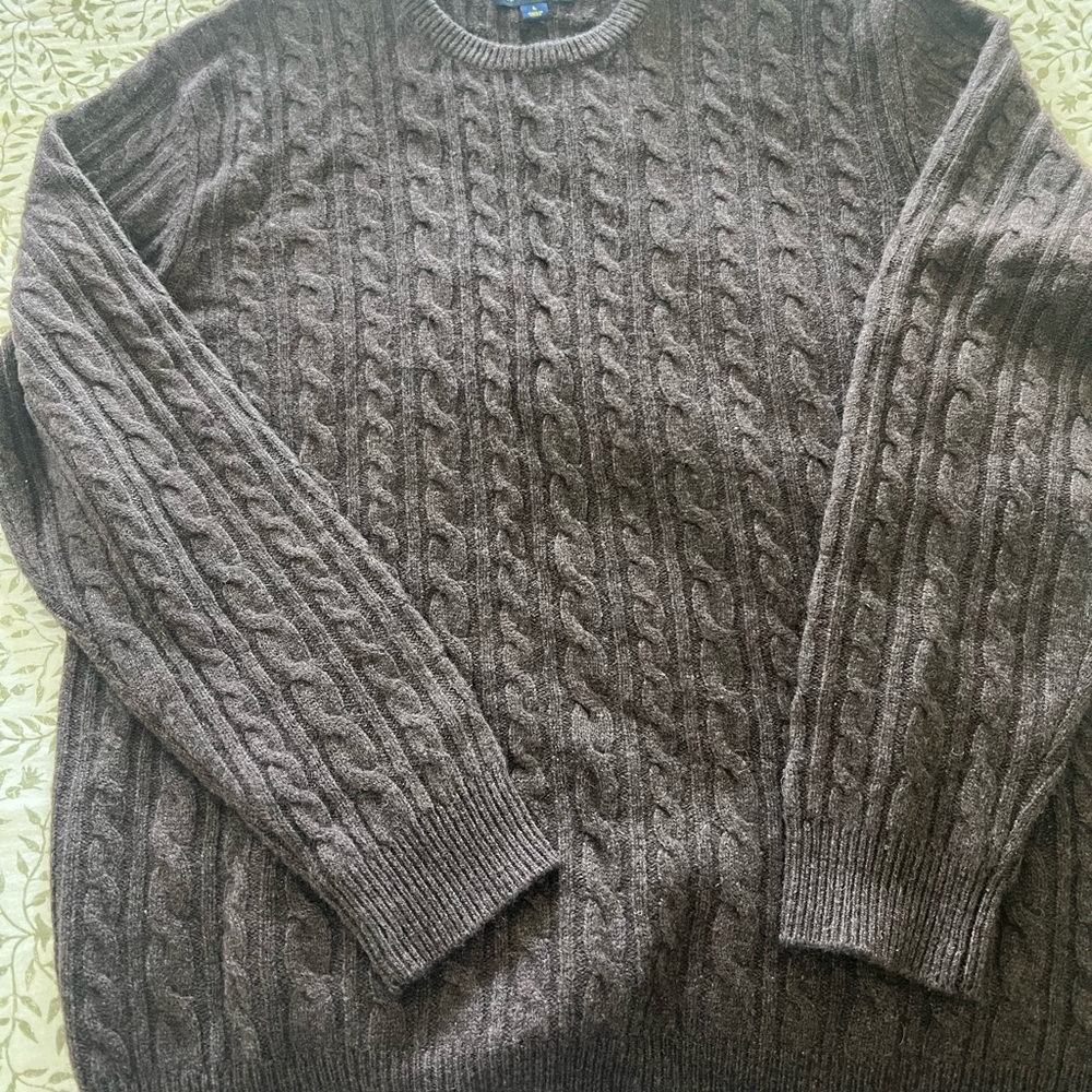 Club Room Men's Cable Knit Sweater - Gray